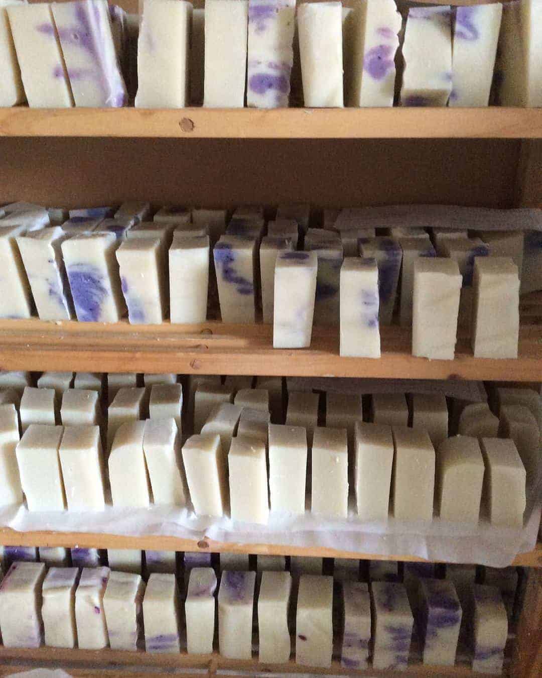 the finished lavender soap