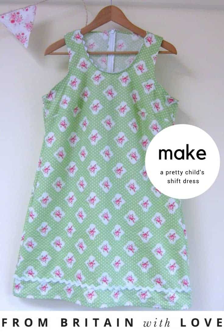 how to make a pretty child's shift dress for a little girl. Click through for easy step by steps