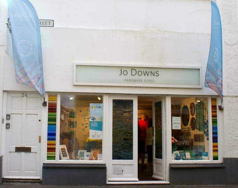 Jo Downs Glass shop Padstow Cornwall