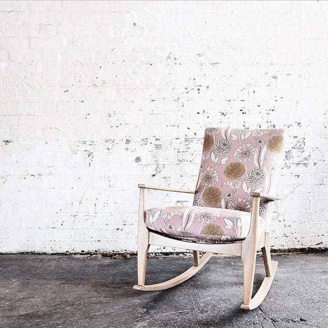love this faded floral pink linen chair by Abigail Borg. Click through for more faded floral ideas you'll love