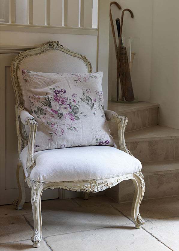 love this cabbages and roses constance cushion in faded floral fabric linen. Click through for more designs you'll love
