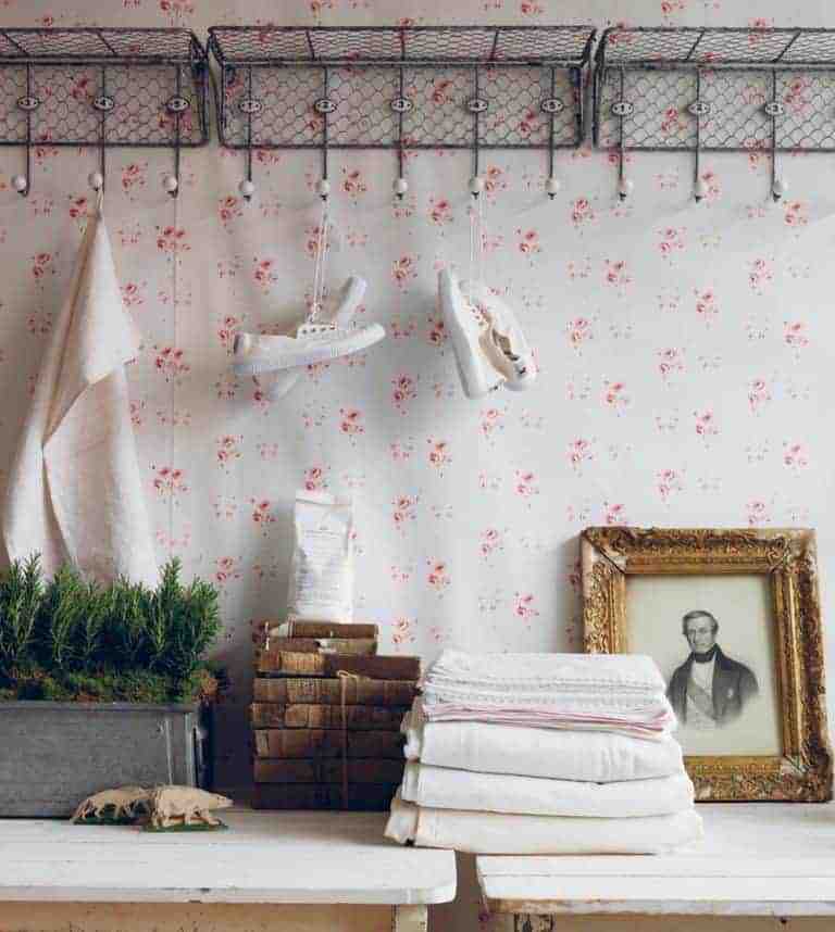 Love this faded floral wallpaper by Cabbages & Roses. Click through to discover more faded floral fabric designs you'll love