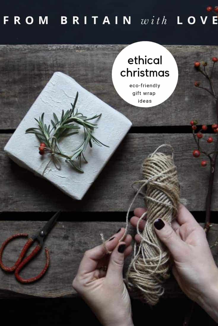 love this idea of making a mini wreath with fresh rosemary to use as gift wrap decoration with simple natural paper and string. Click through for more ethical eco-friendly and plastic free christmas gift wrapping ideas you'll love to try