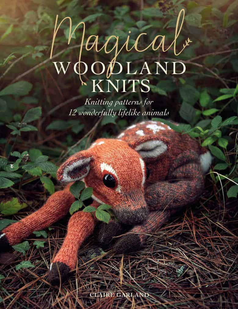 woodland knits knitting pattern book by claire garland, including baby deer fawn and other woodland critters to knit #knittingbook #woodland #deer #dotpebbles #frombritainwithlove