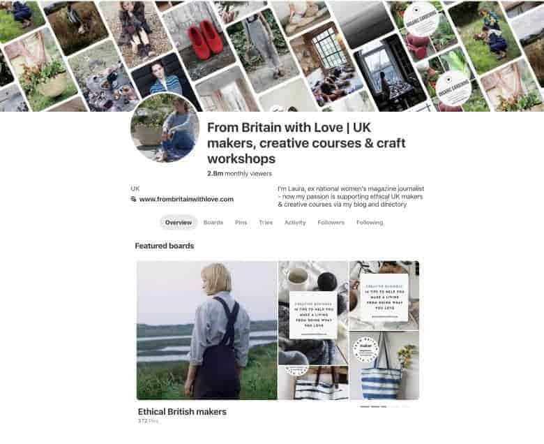 pinterest marketing strategy ideas to help take your creative business to the next level. Click through for expert help from Jen Stanbrook as well as links to Kirstie Hill and my own help and advice built on building my own pinterest page from 0 to nearly 2 million viewers a month. #pinterest #pinterestmarketing #strategy #creativebusiness #ideas #jenstanbrook #frombritainwithlove