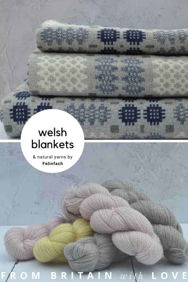 love these welsh blankets made using natural hand dyed yarn in wales by felinfach of Pembrokeshire. Click through to discover more about this very special design and ethical yarn brand that is passionate about supporting traditional welsh weaving craftsmanship #welshblanket #madeinewales #yarn #handdyed #welshwool #wool #frombritainwithlove