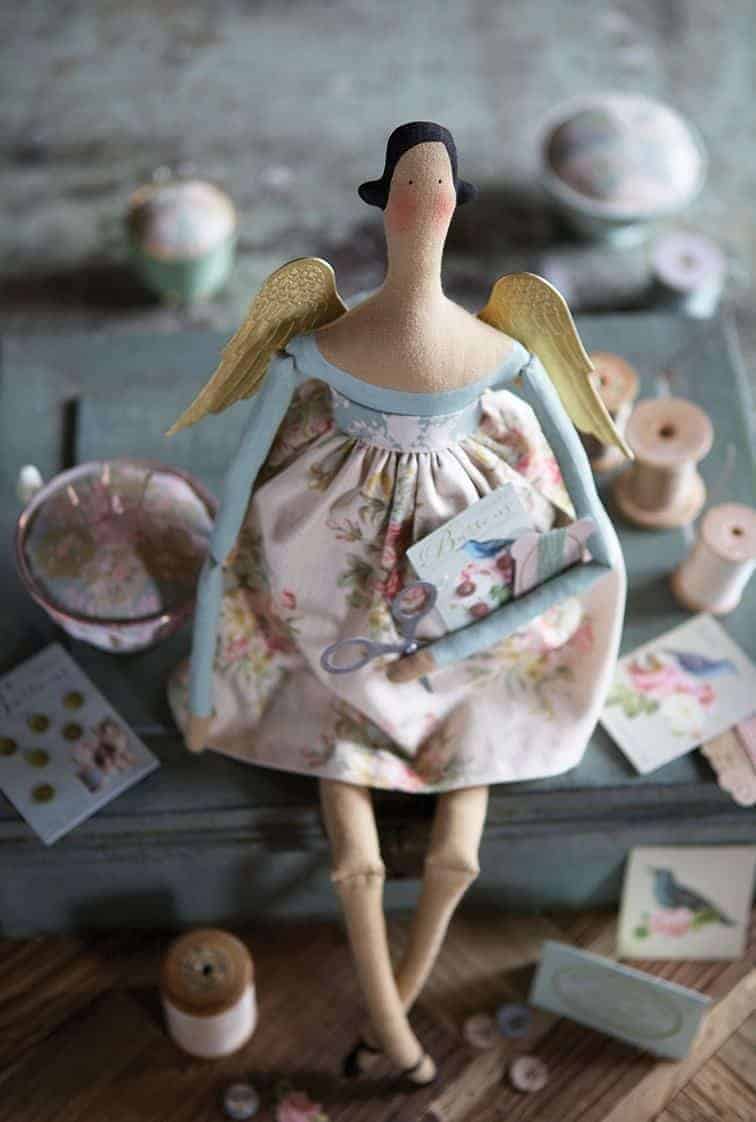 tilda doll angel from the homemade and happy book by tone finnanger - get the sewing pattern to make your own #tilda #doll #angel #pattern
