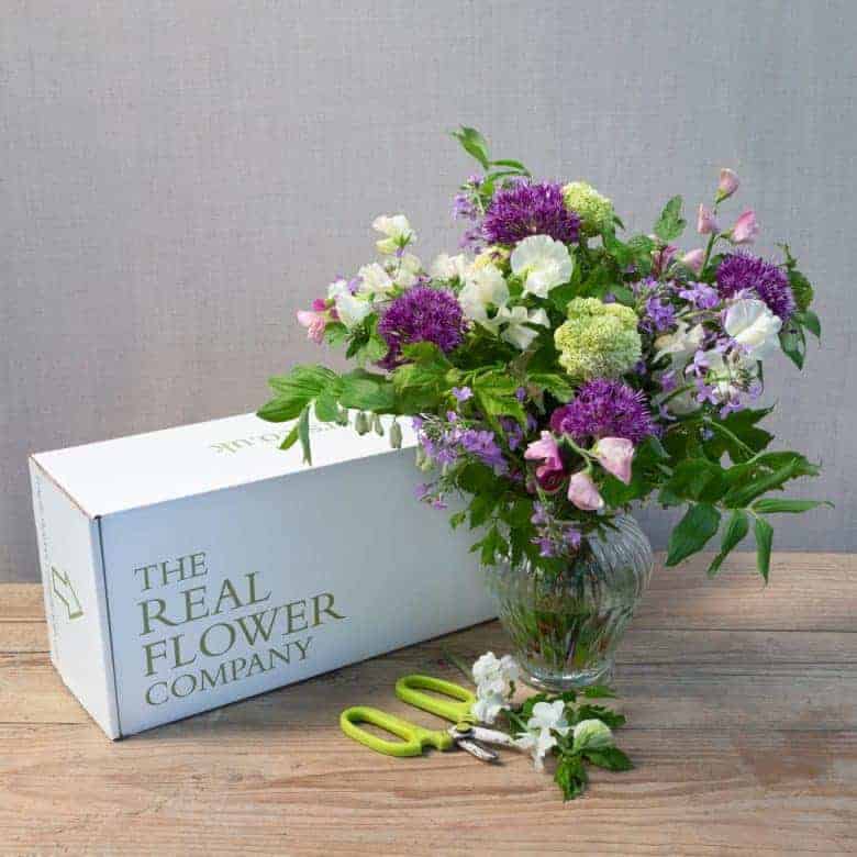flower box fresh from the farm the real flower company sustainable british flowers foam free