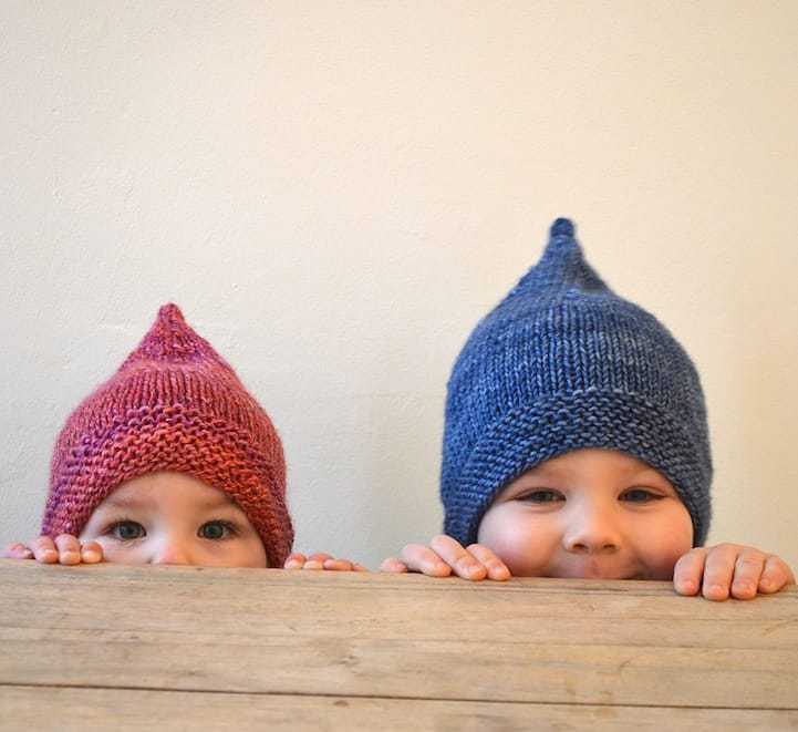 pixie troll hat for babies and children free knitting pattern just one of the adorable patterns I've shared over on the blog that I hope you'll enjoy knitting for the little ones in your life #knitting #pattern #free #baby