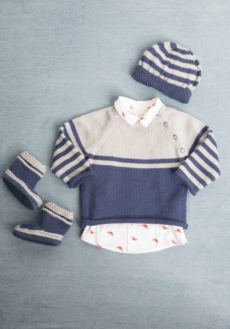 raglan jumper baby knitting pattern by bergere de france just one of the adorable knitting project ideas I've shared over on the blog that I hope you'll enjoy making for the little ones in your life #knitting #pattern #baby #free