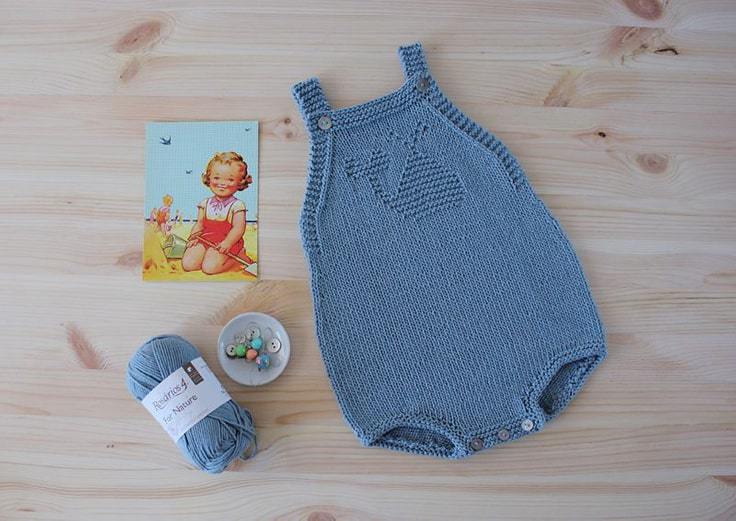 romper suit free baby knitting pattern
