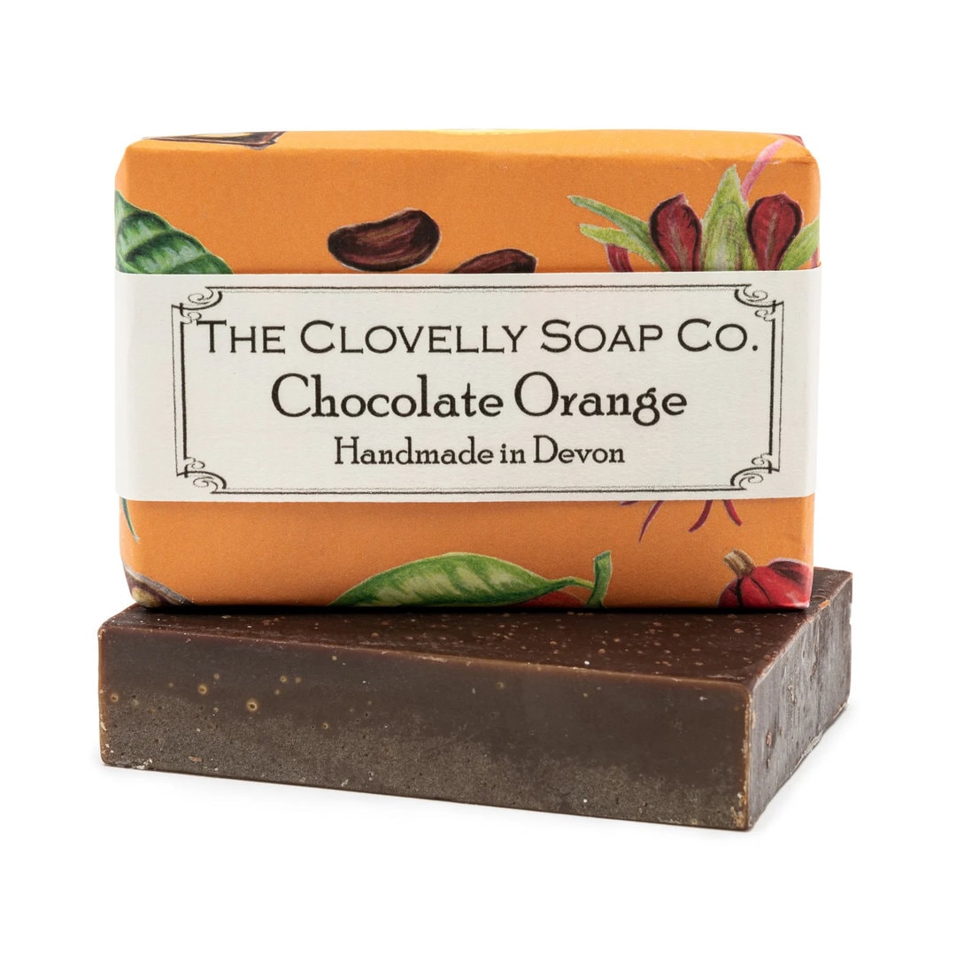 chocolate orange soap handmade in devon by clovelly soap co vegan, natural and sustainable