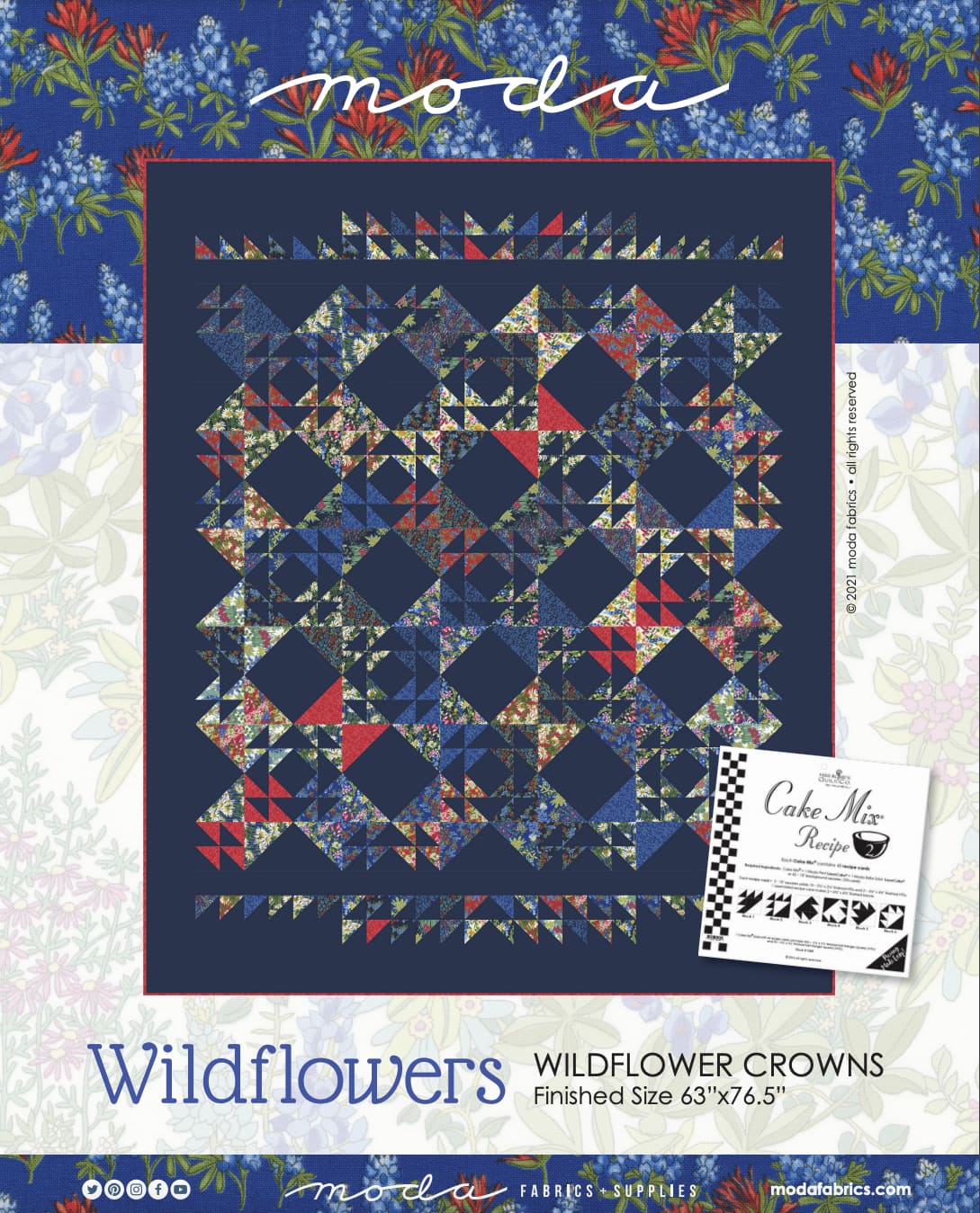 moda wildflowers layer cake quilt pattern free to download and uses one layer cake and cake mix recipe 2. Such a beautiful design with really helpful step by step instructions and images to help you on your way. Quilting made easy - and so much fun!