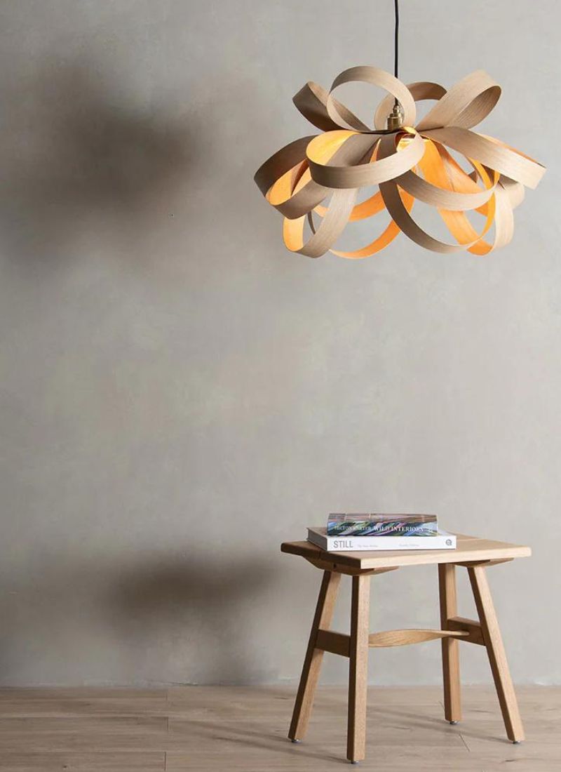 most beautiful wooden lampshades made in Britain including this beautiful Skipper pendant shade by Tom Raffield
