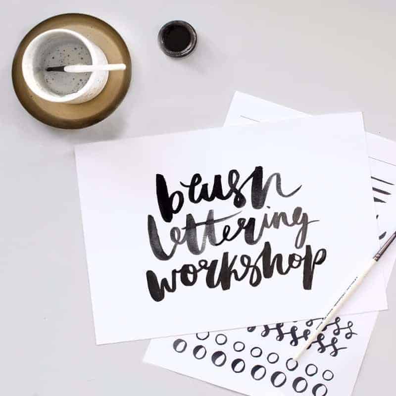 brush lettering workshop