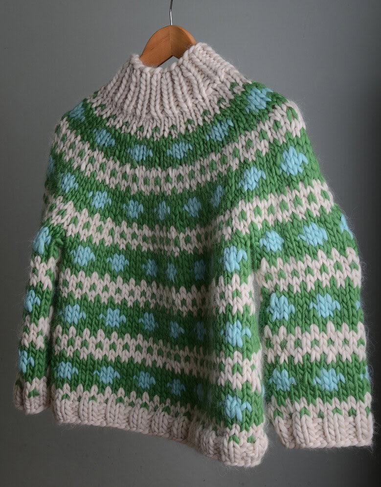 moonstruck jumper knitting kit by mrs moon