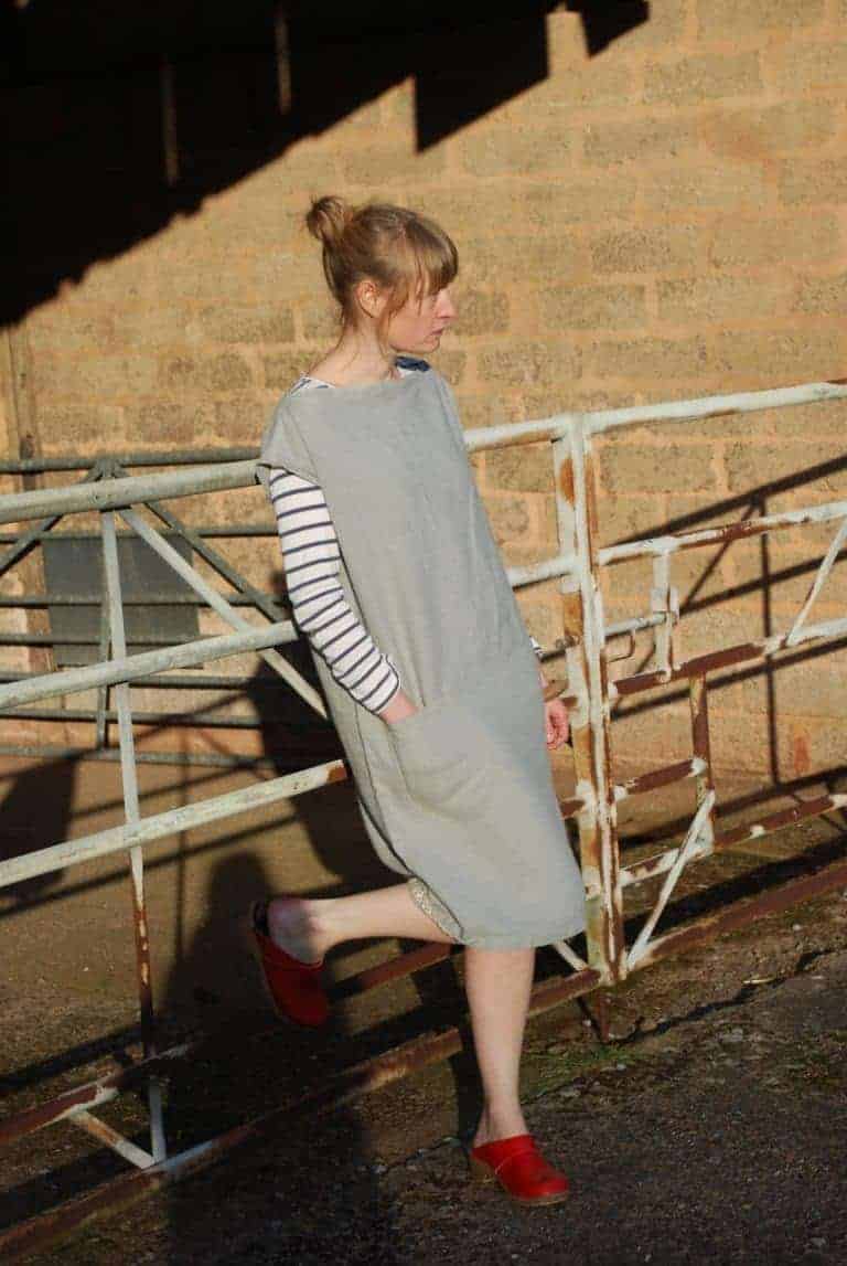 love this simple slip dress in grey linen by Teresa Green. Click through for more linen dress ideas you'll love