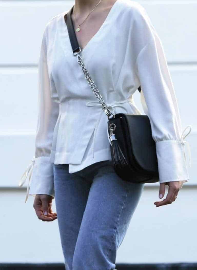 Finding the perfect handbag black leather cross body shoulder bag with chain strap and leather tassel by sarah haran made in Britain.Click through for more perfect bag ideas you'll love