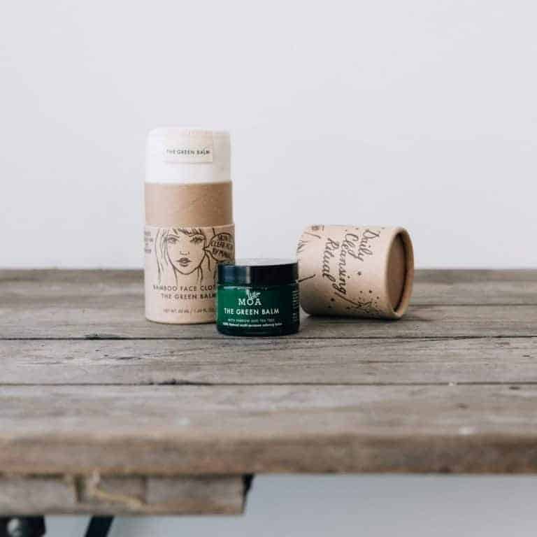 love this multi purpose green balm and daily ritual cleanser by MOA organic apothecary. Click through for more zero waste and plastic free living ideas you'll love