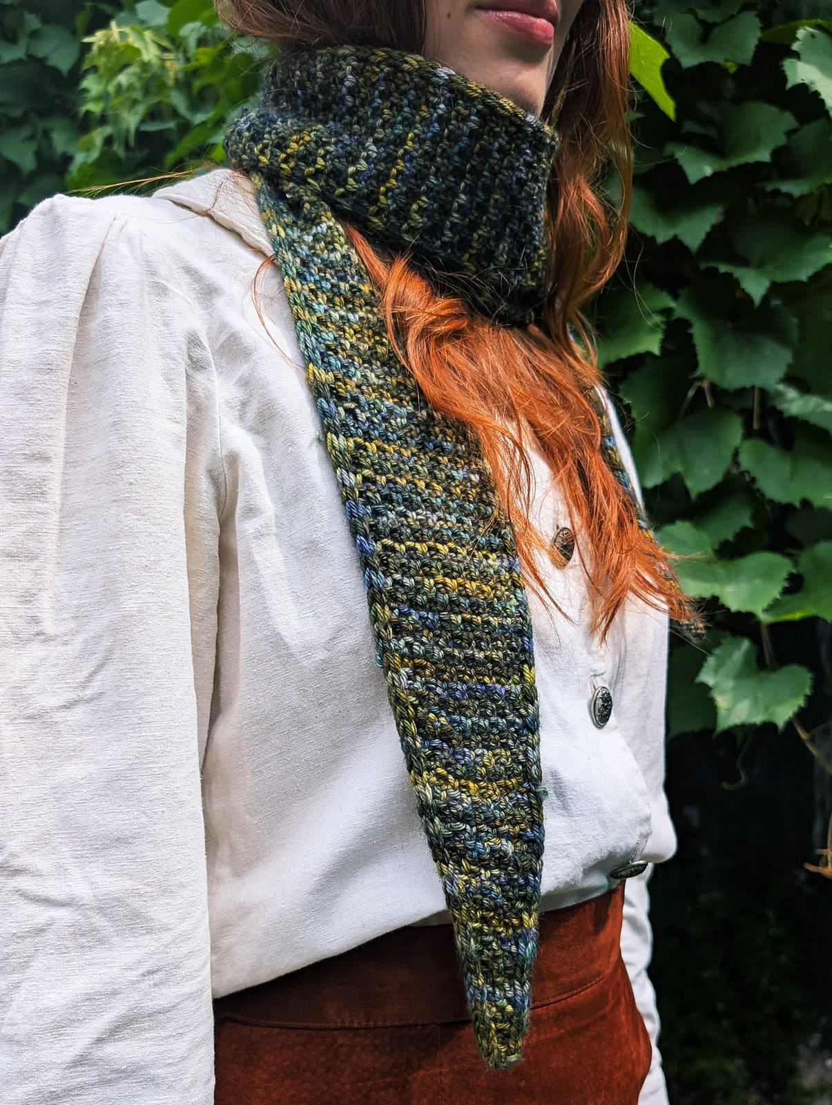 longshaw scarf triangular shawl free knitting pattern