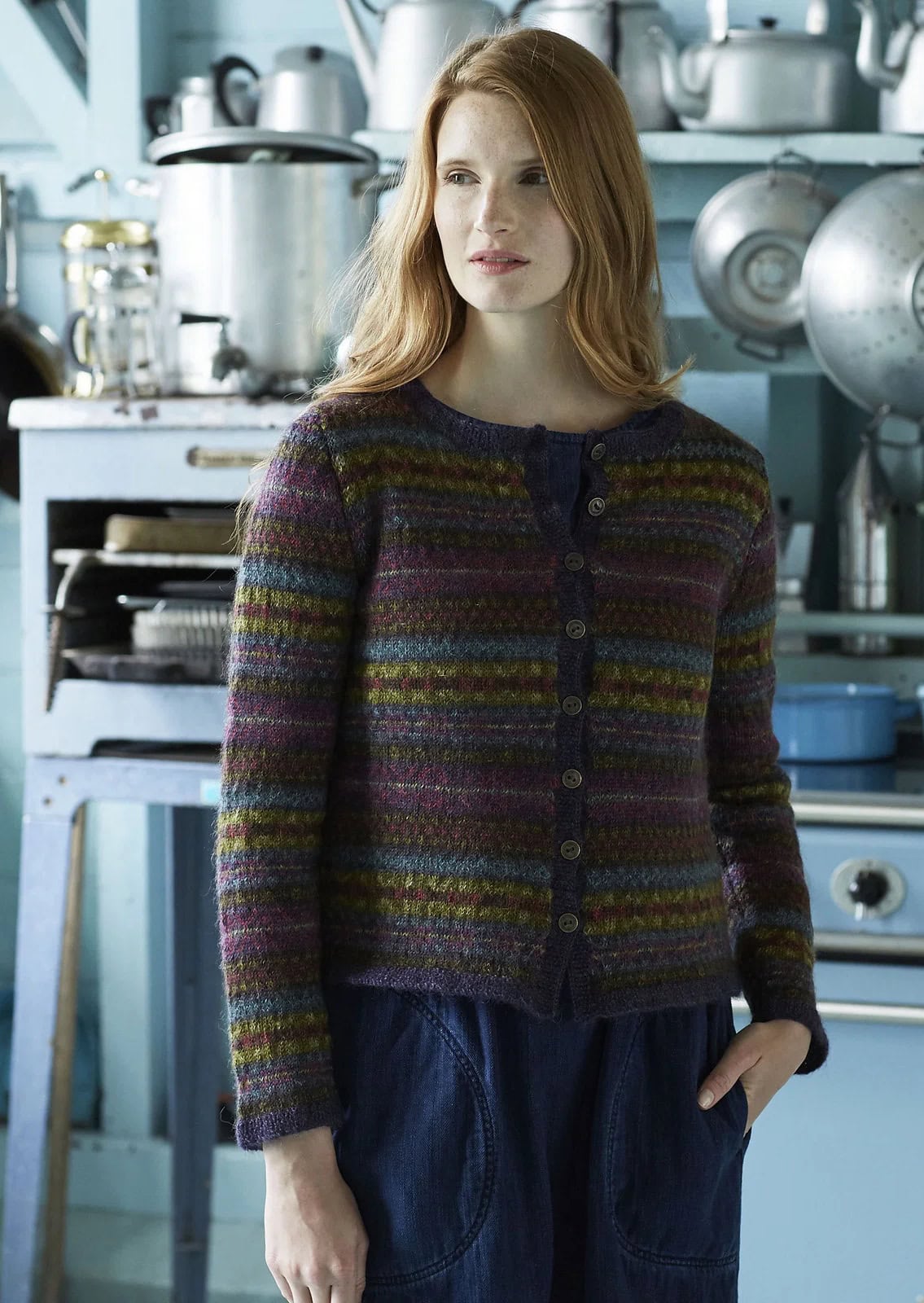 magpie fairisle cardigan free knitting pattern marie wallin