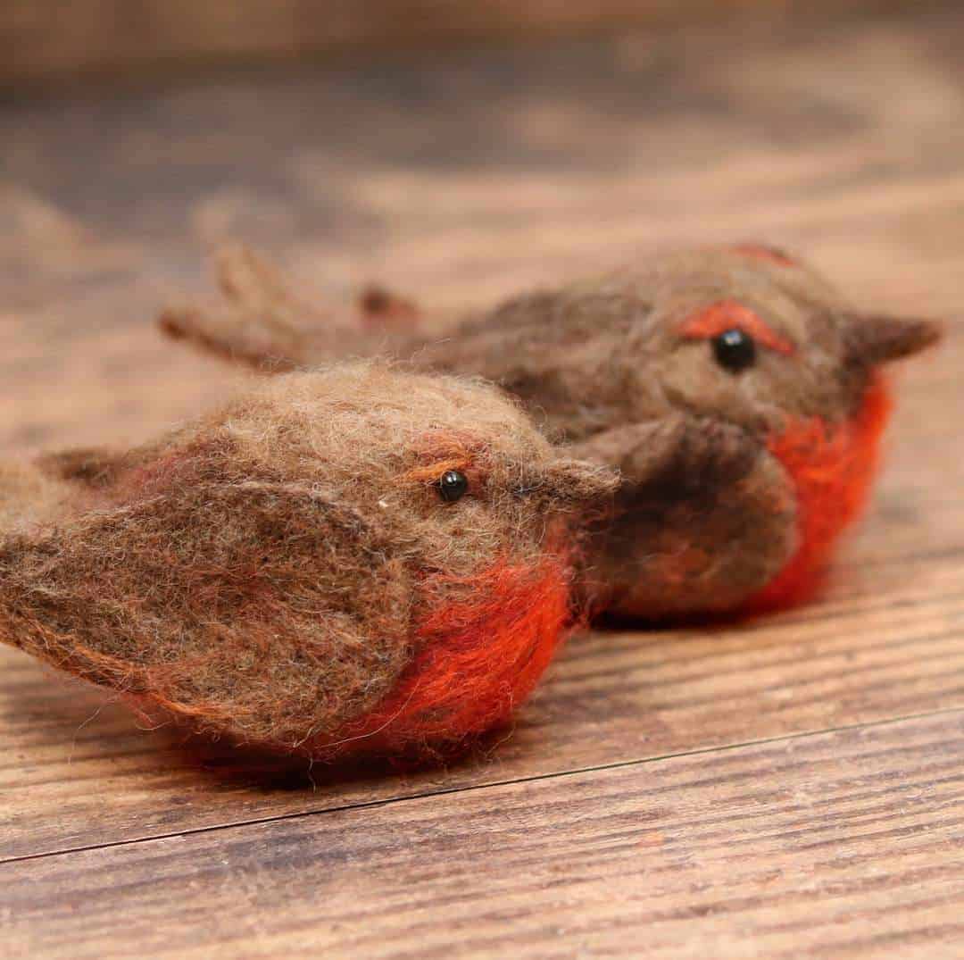 Needle Felt Robin easy tutorial From Britain with Love
