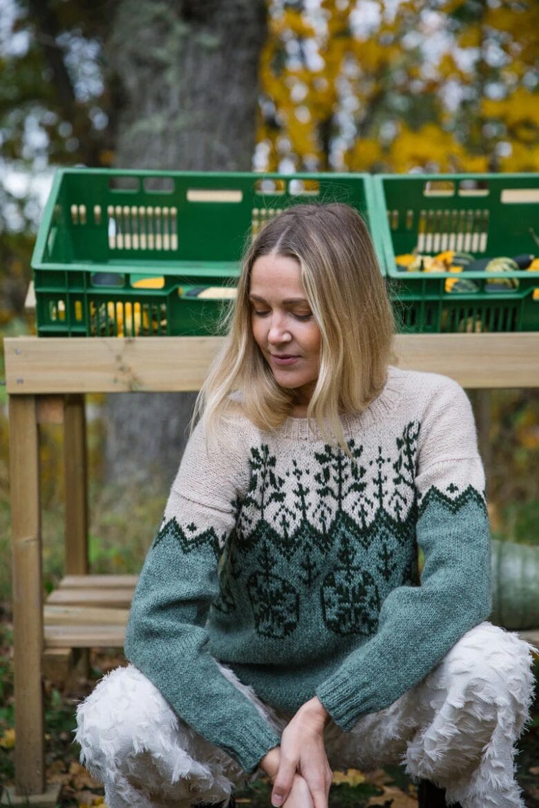 fairisle jumper knitting pattern from Finnish Knitting by Laine magazine