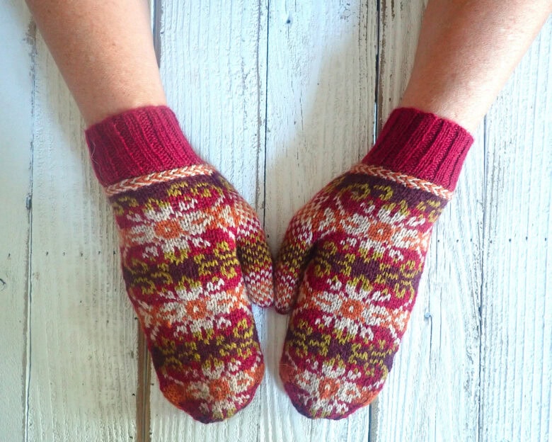 fair isle mittens free knitting pattern