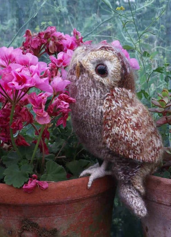 Tawny owl free knitting pattern From Britain with Love