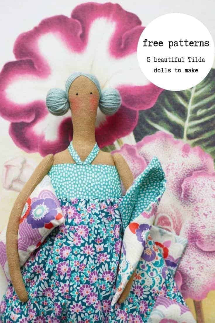 make a tilda doll for spring with our 5 free tilda doll patterns including this lazy days one - as well as all the links you need to buy Tilda fabric #spring #craft #tilda #doll #free #pattern