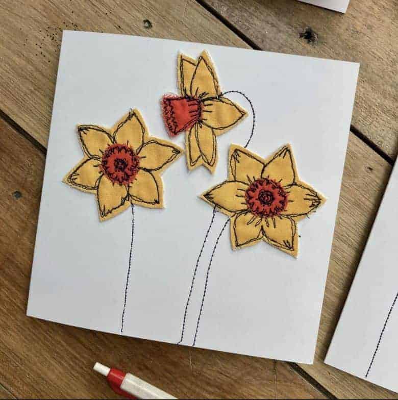 spring flowers daffodils embroidery applique tutorial embroidery club poppy treffry
