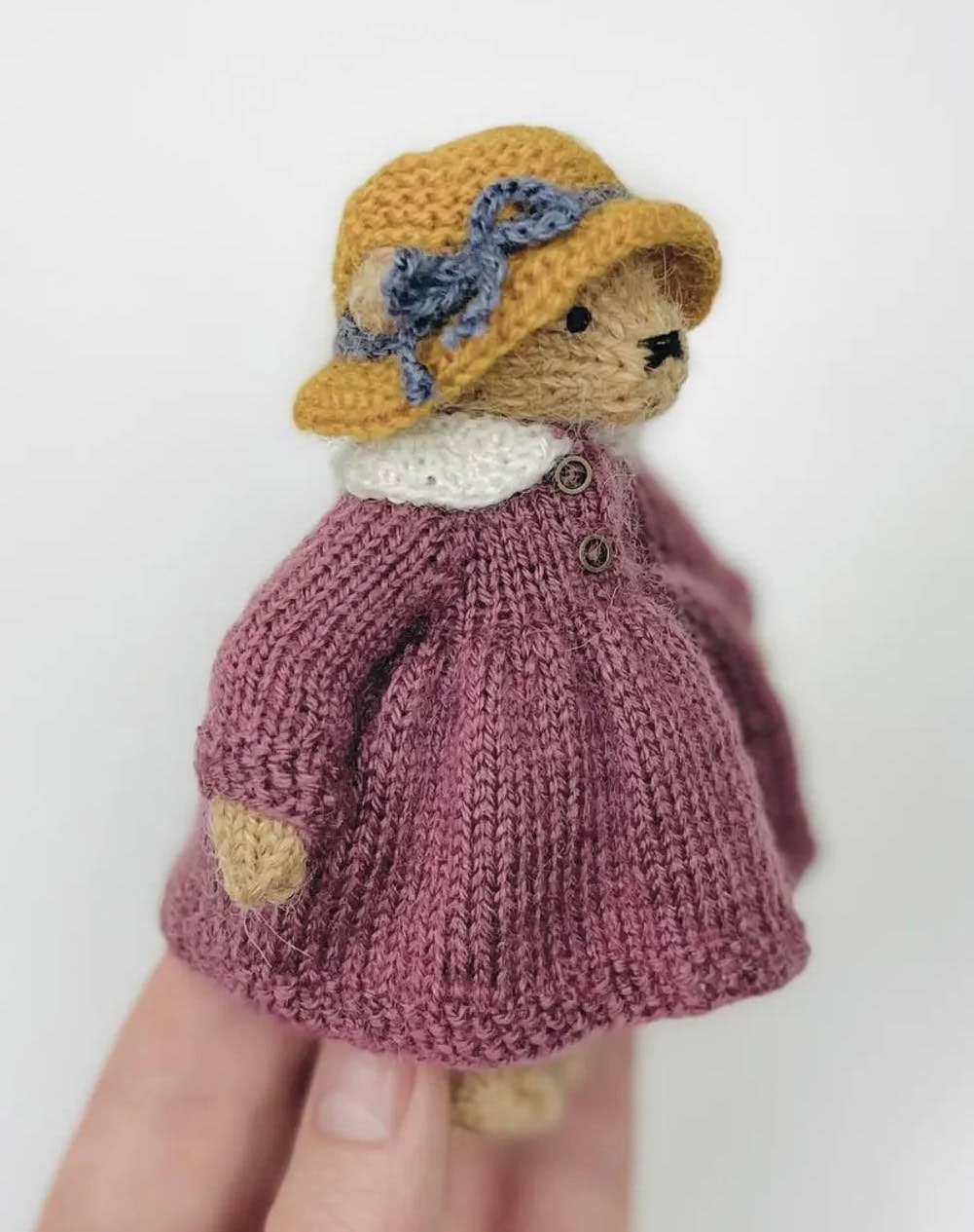 mini teddy bear knitting pattern with clothes by creative knitscape on etsy