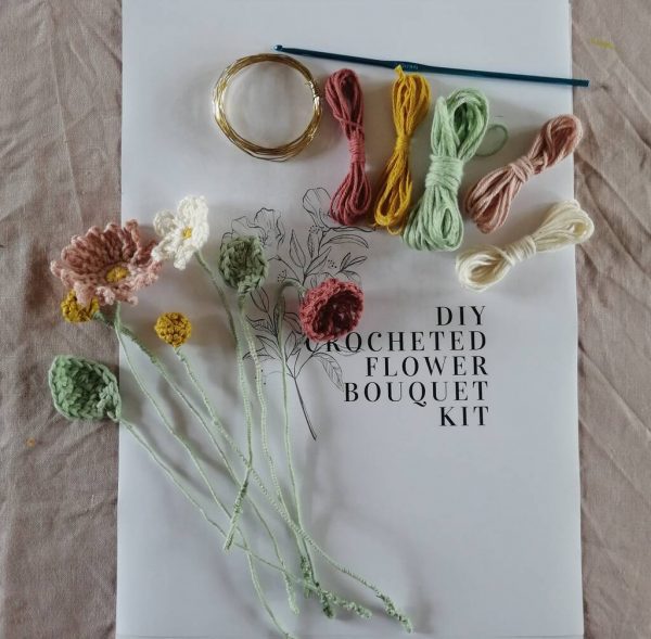 make your own crochet flower bouquet kit