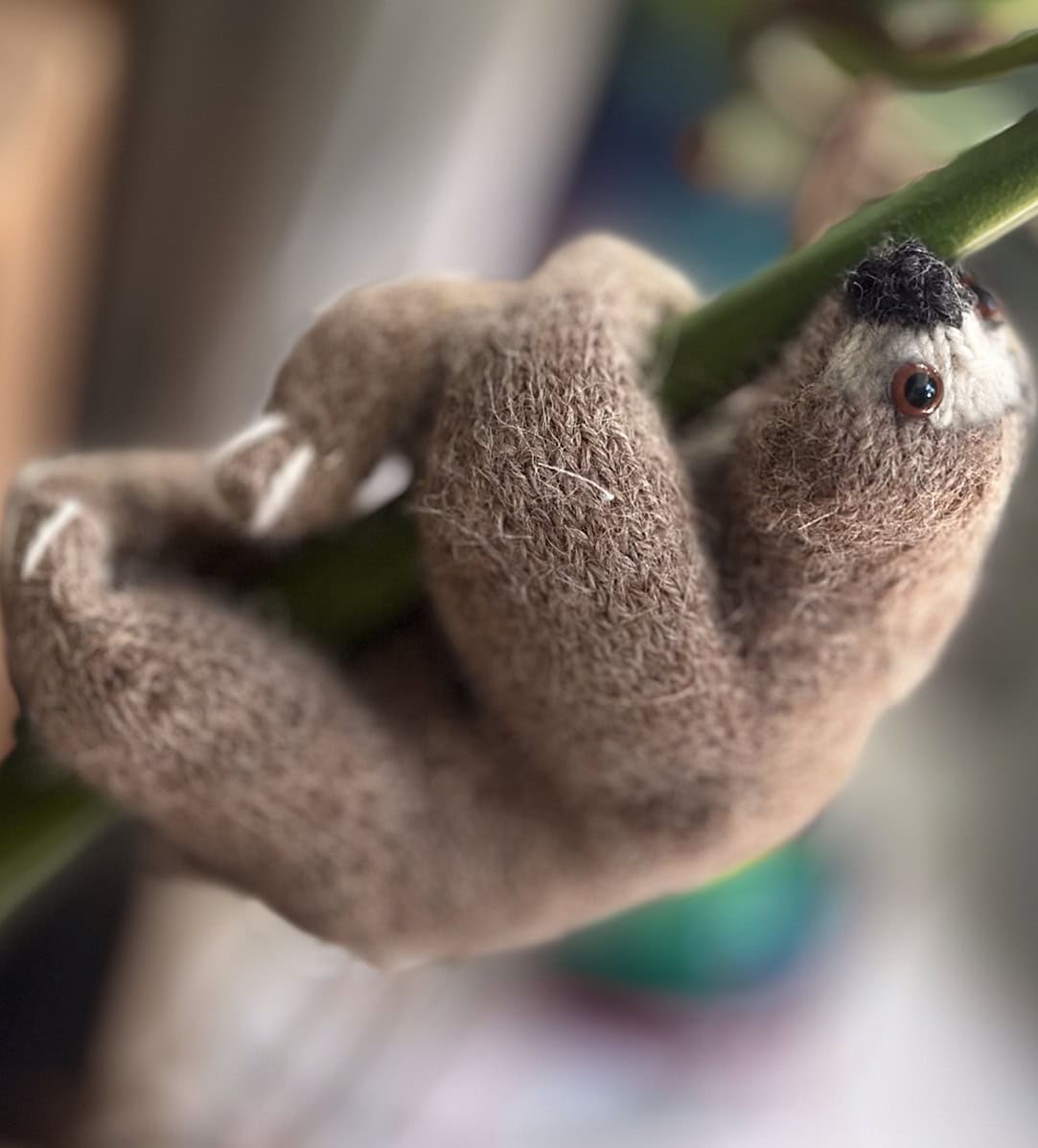 sloth toy knitting pattern free by claire garland