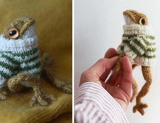 frog knitting pattern