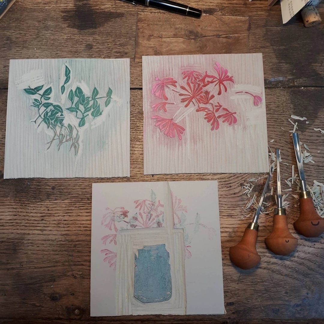 linocut print plates