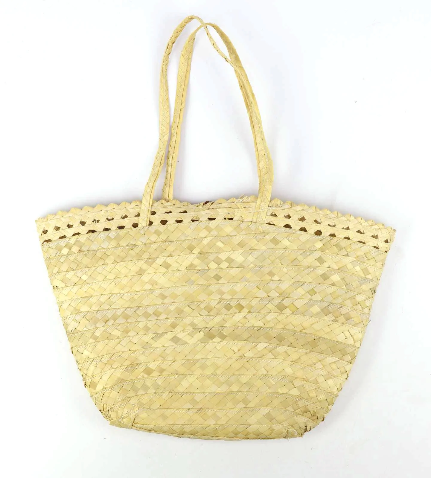 preworn second hand beach basket summer bag