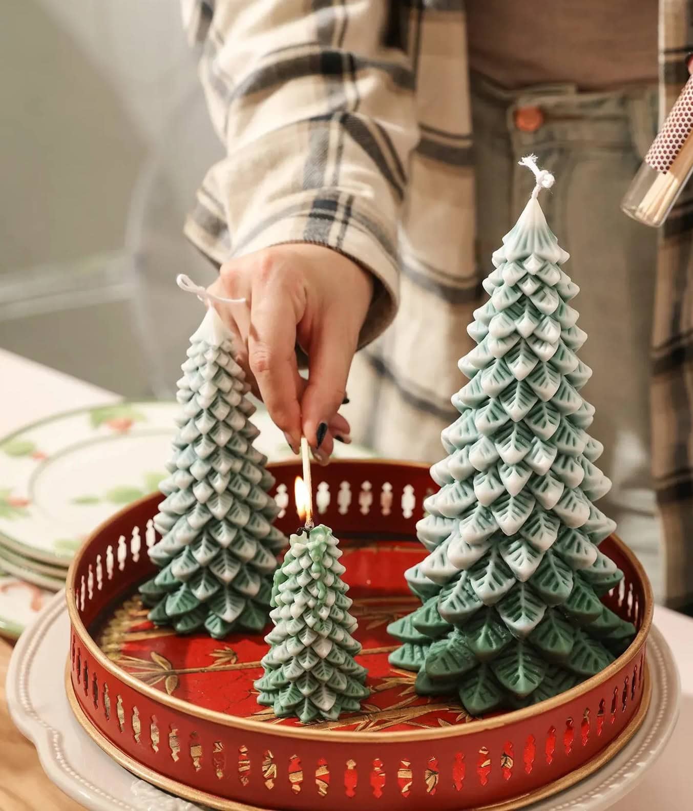 diy make your own christmas tree candles mould