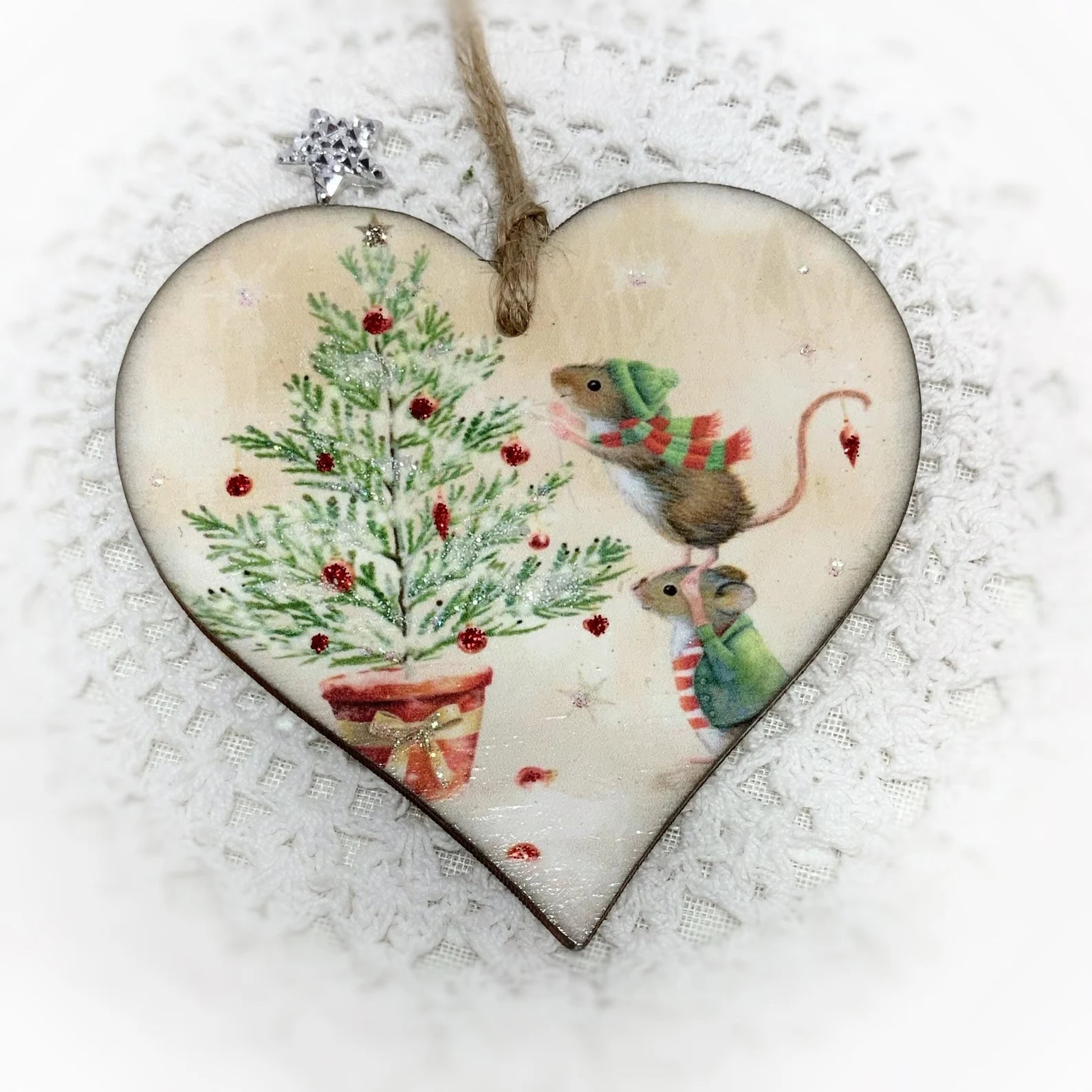 mice decorating the tree handmade christmas tree decoration