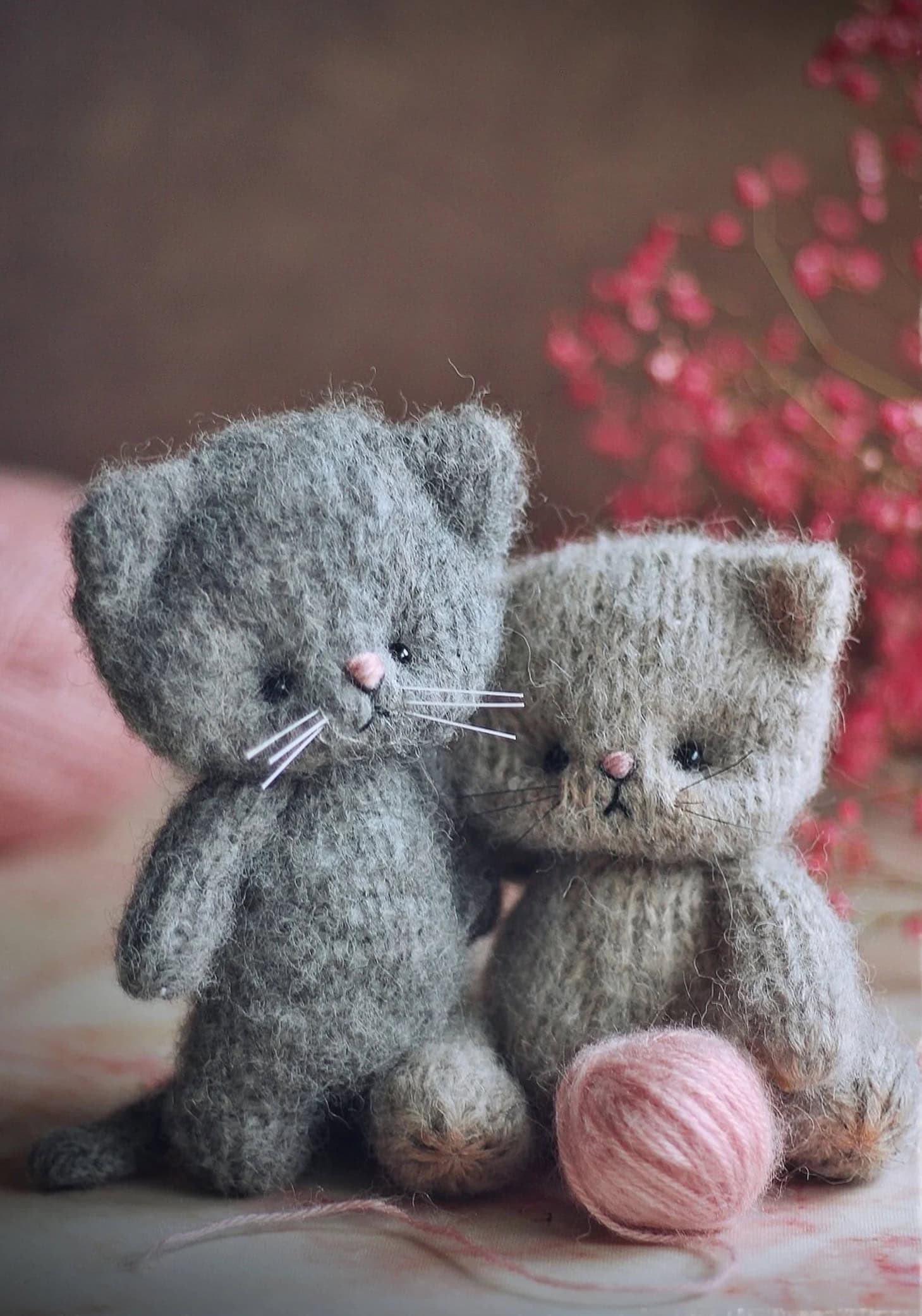 cute kittens soft toy knitting pattern