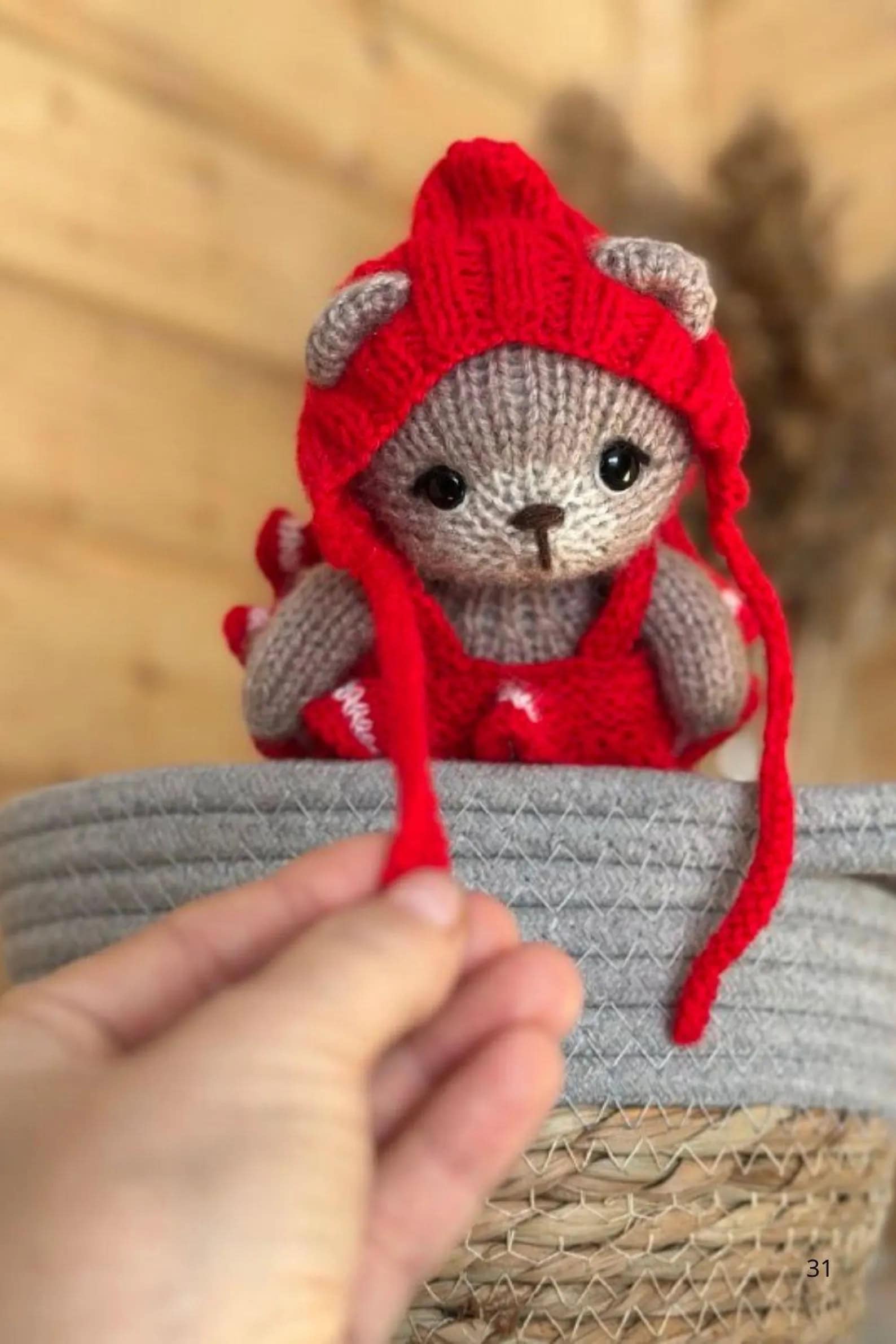 bear knitting pattern by ola oslopova