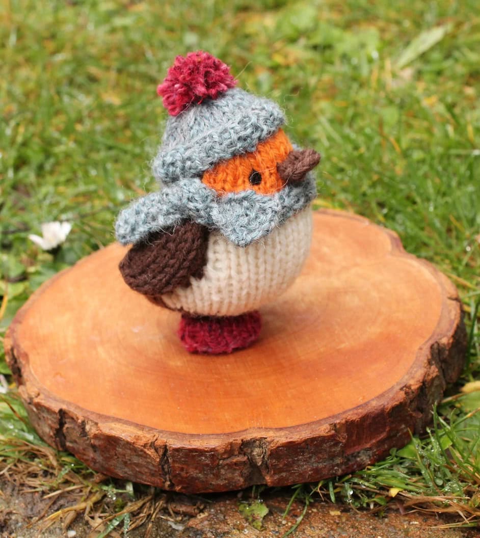 winter robin knitting pattern etsy