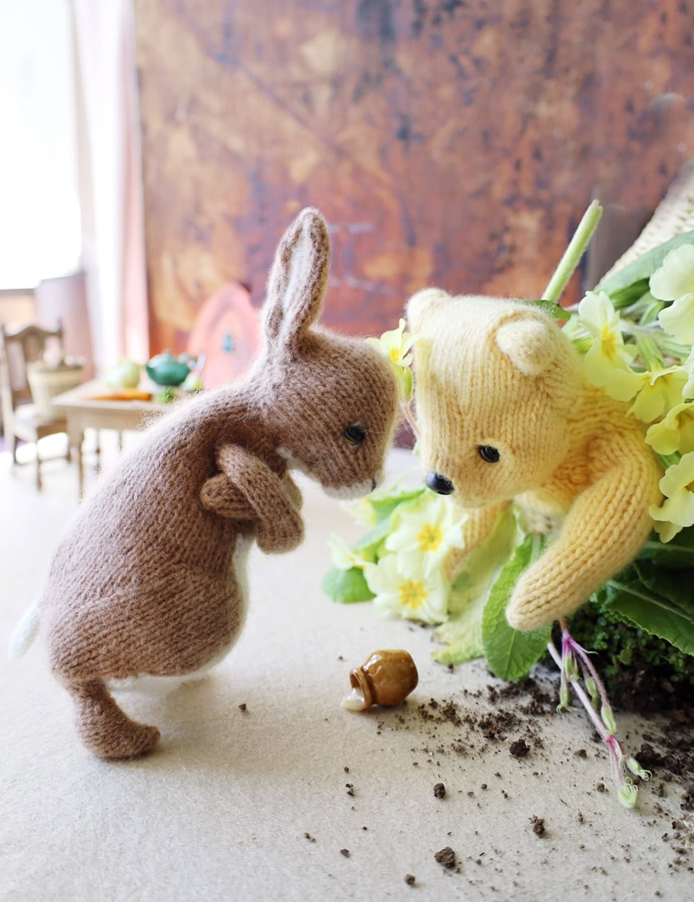 wabbit rabbit free knitting pattern by claire garland aka dot pebbles knits part of her winnie the pooh collectio