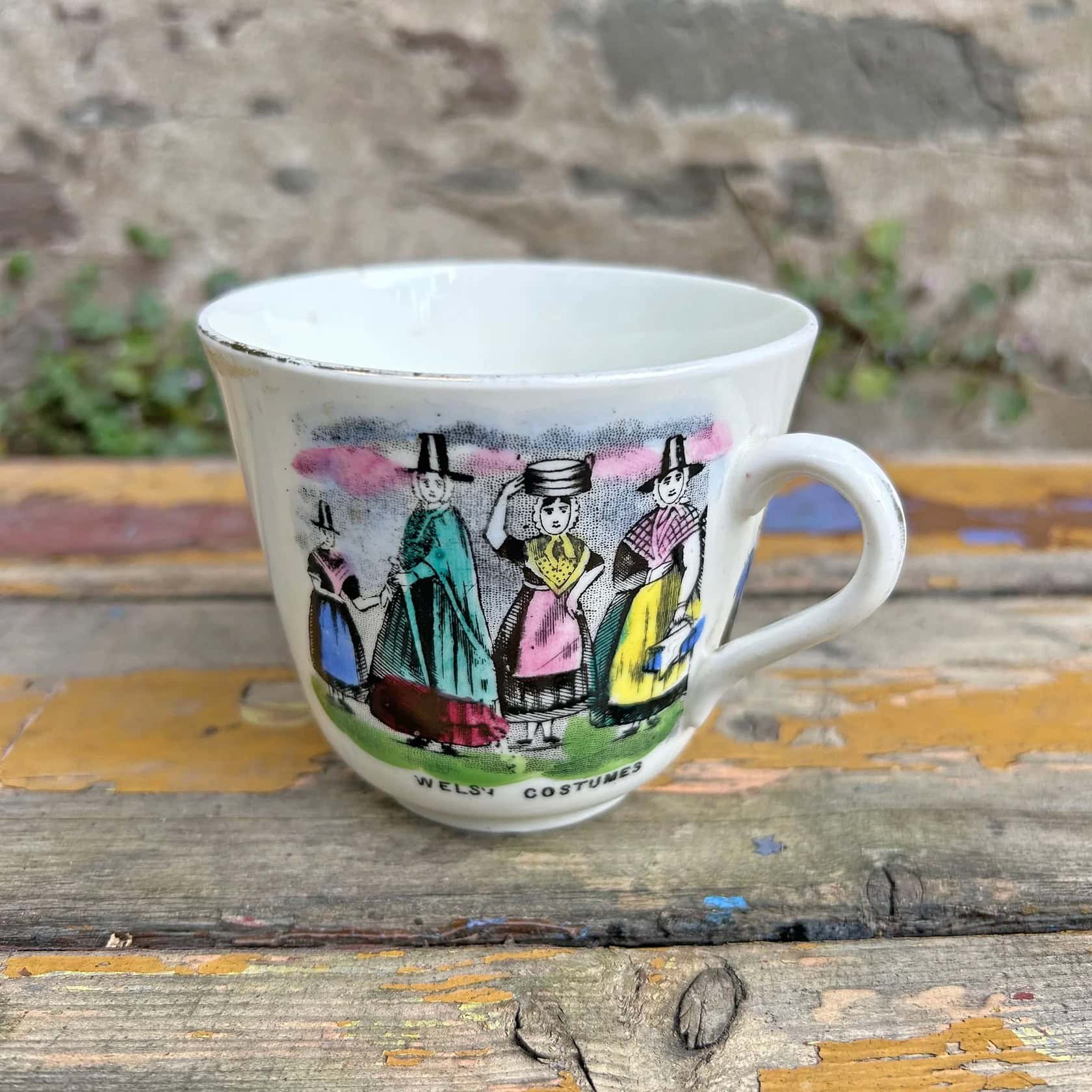 welsh costumes souvenir victorian mug made in wales