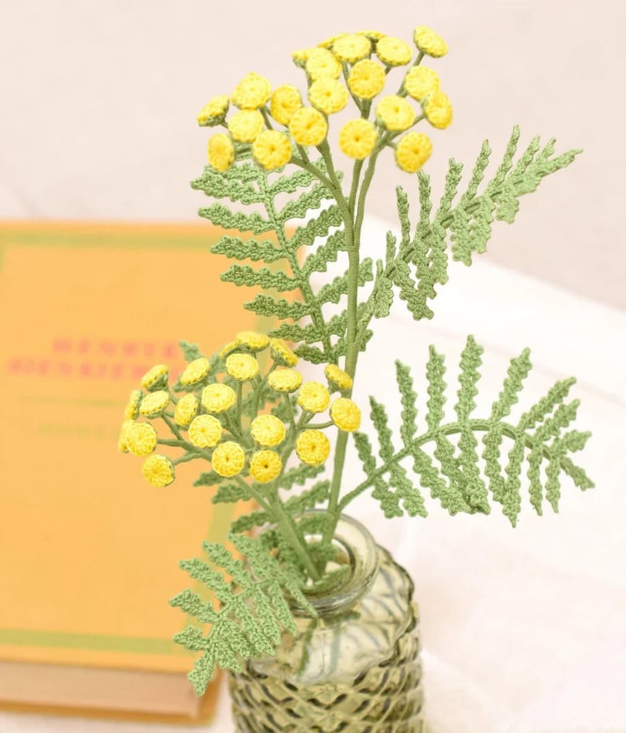 crochet flower tansy pattern