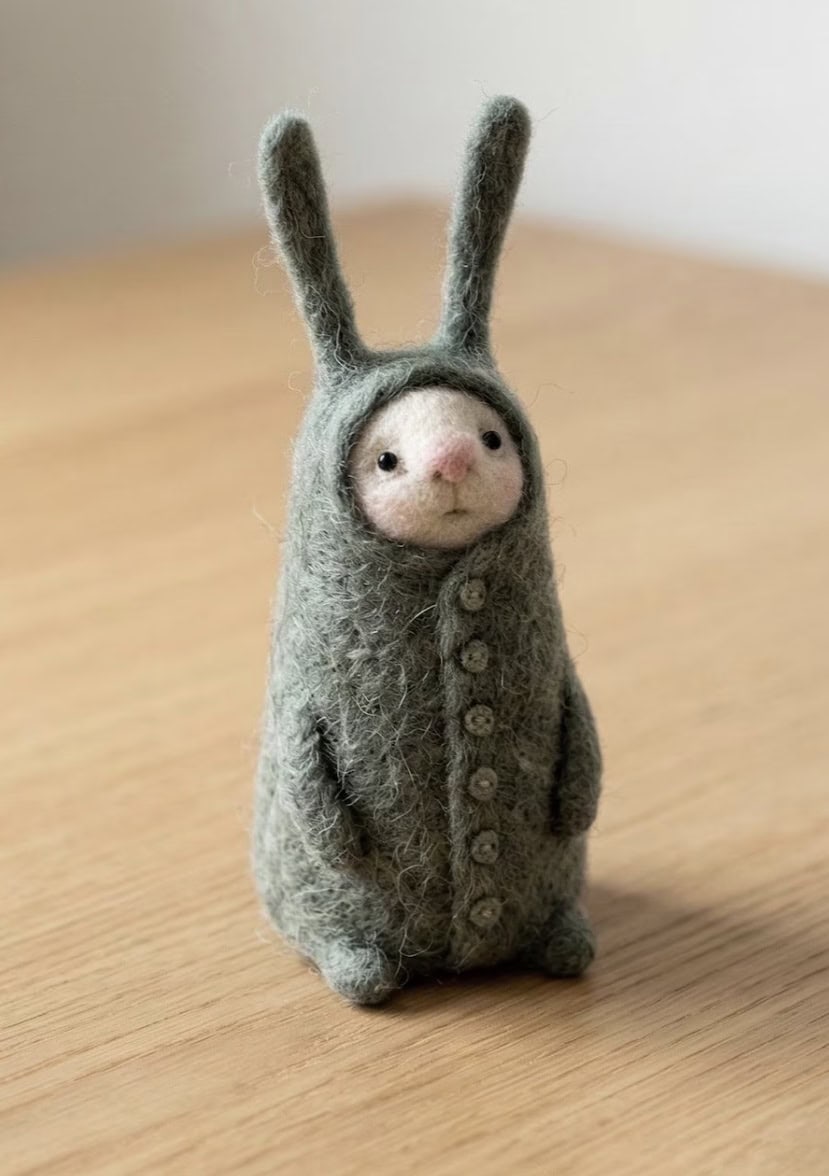 neede felted woodland sprite goblin cute toy