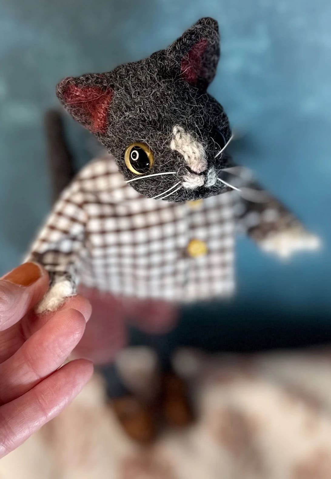 cat doll knitting pattern claire garland