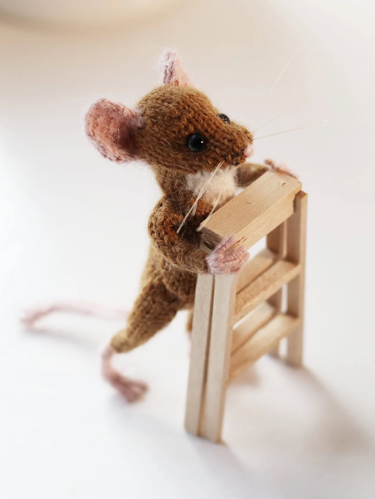 mouse doll knitting pattern by claire garland