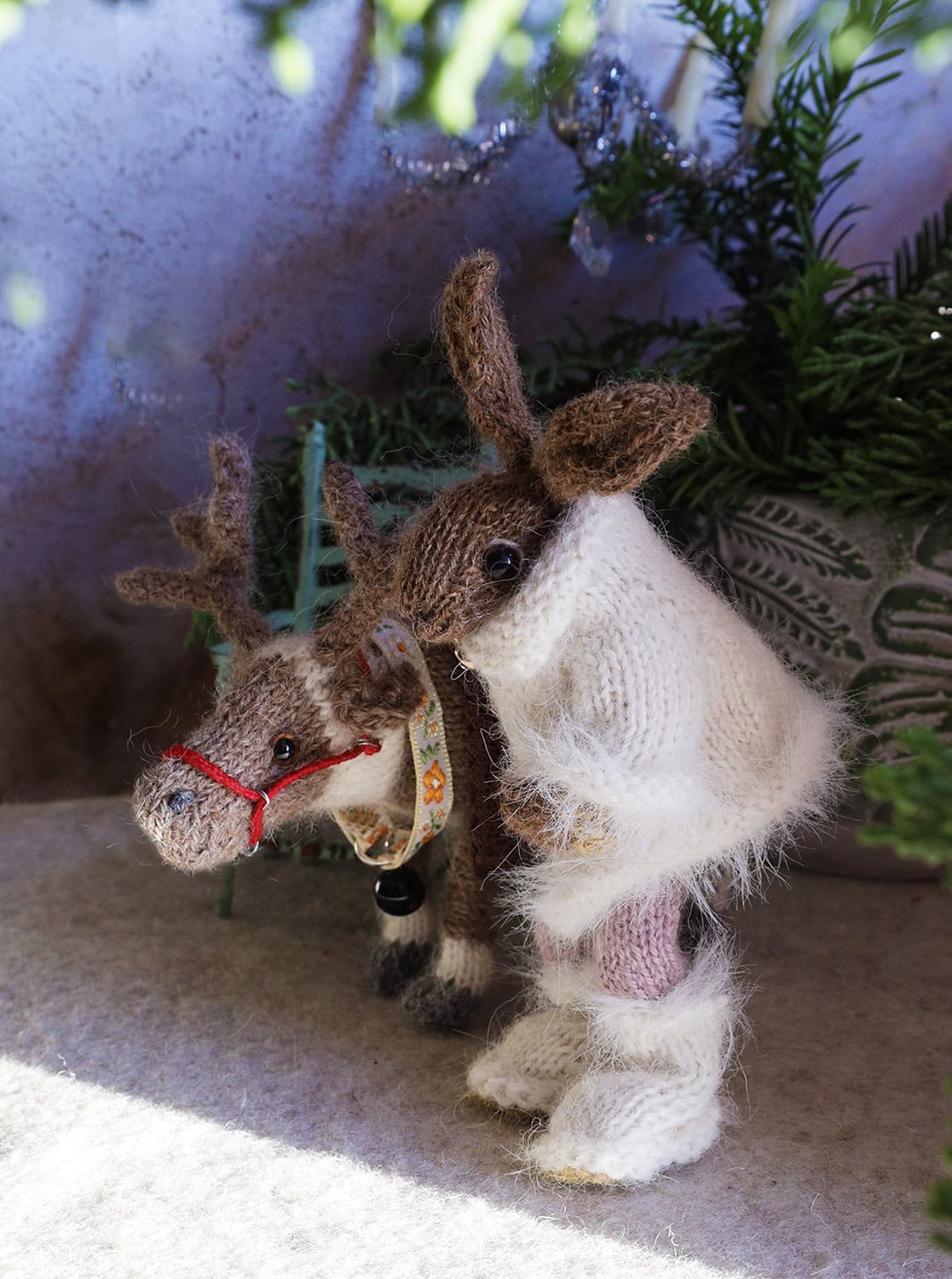 winter white fluffy christmas toy coat knitting pattern free by claire garland