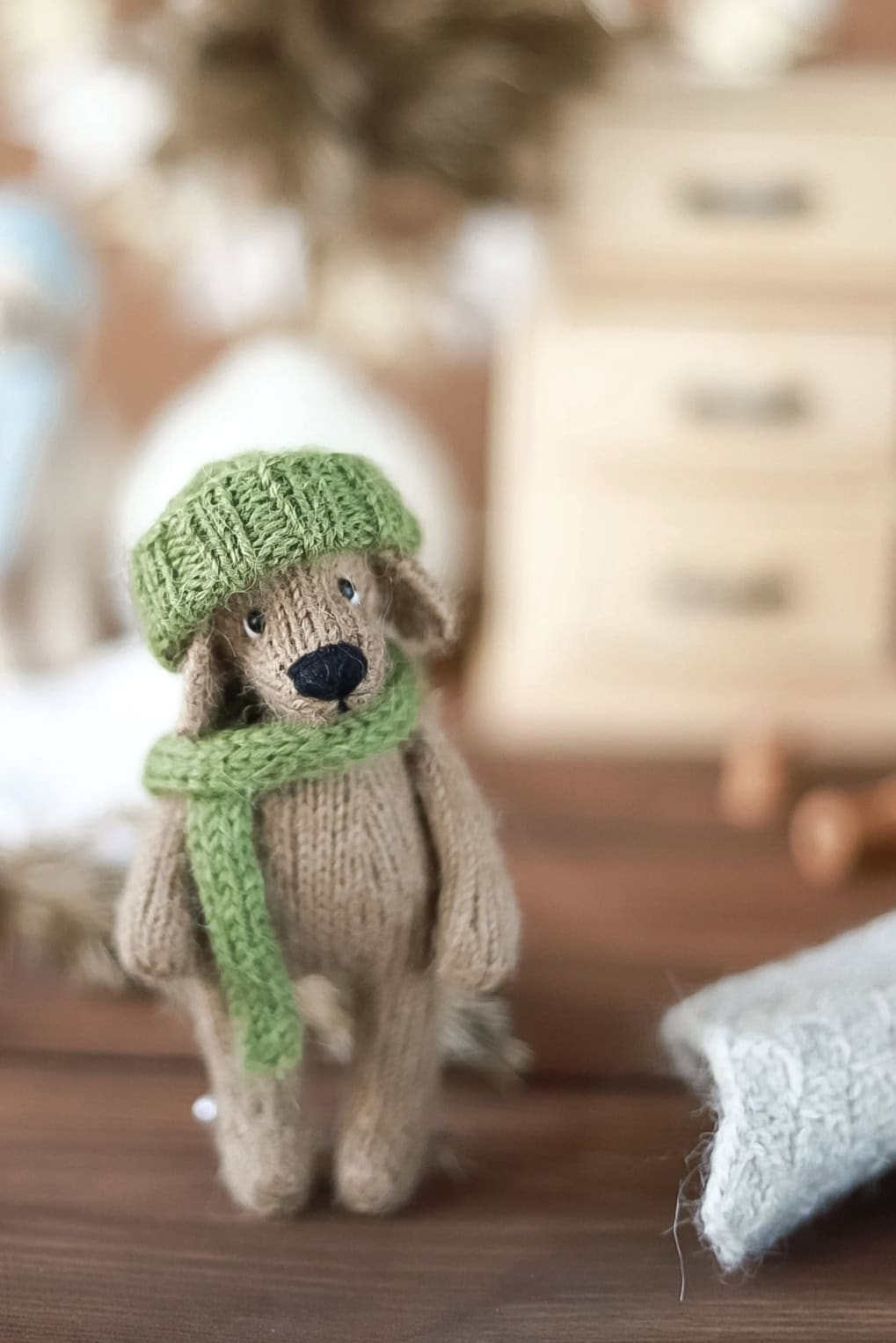 cute dog softie knitting pattern